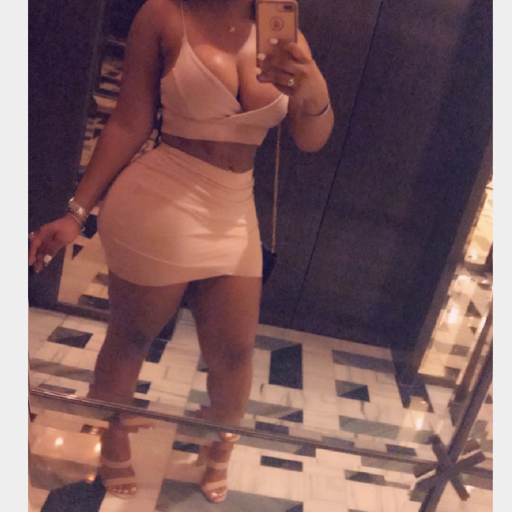 Sexy nude two piece